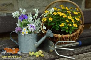 Basket with flowers